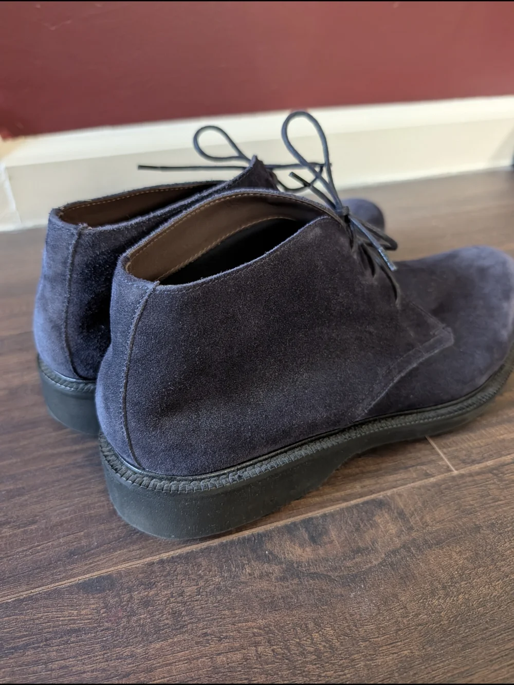 Ermenegildo Zegna Purple Soft Suede Italian Chukka Boots Sz 10